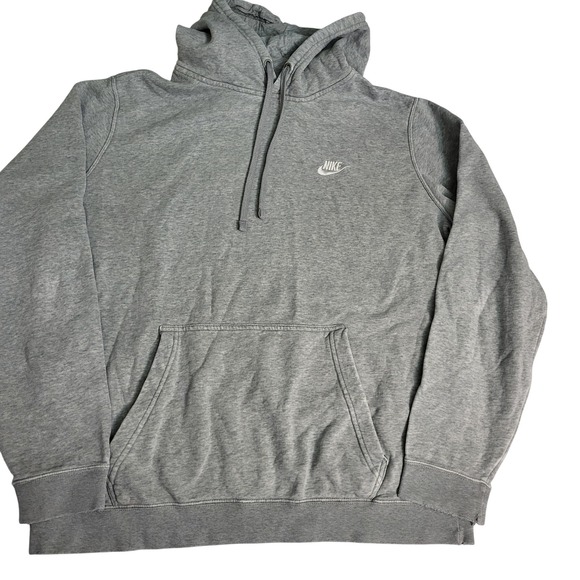 Nike Other - Nike Mens Classic Pullover Hoodie Heather Gray Distressed Large Small Swoosh